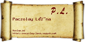 Paczolay Léna névjegykártya